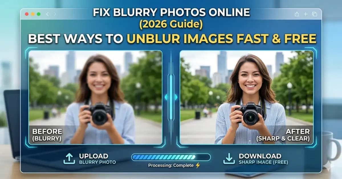 Fix Blurry Photos Online (2026): Free AI Tools That Actually Work